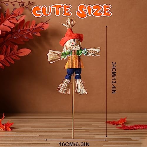 Jenaai 24 Pcs Fall Scarecrow Decorations Bulk 13.4 x 6.3 Inch