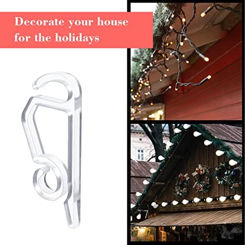 Marsui 360 Pieces Christmas Light Clips Outdoor Gutter Hooks,Clear