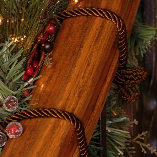 Haute Decor Decorative Twist Ties, 6 Pack, 20 inches (Brown)