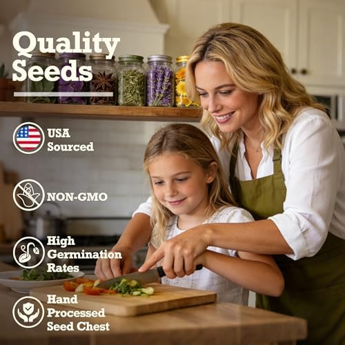 Lush&Dew Holistic Family Apothecary Seed Chest, 30000+ Medicinal Herb Seeds