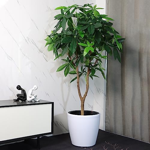 Dexceder 18x17 Self Watering Planter with Wheels (White Matte)