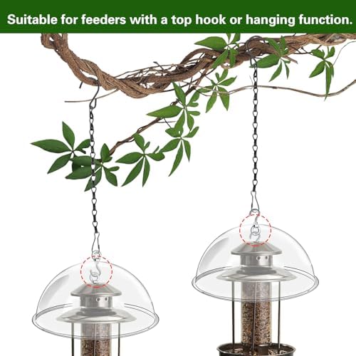 2 Set 11.8'' Bird Feeder Rain Guard, Clear Acrylic Squirrel Baffle Dome