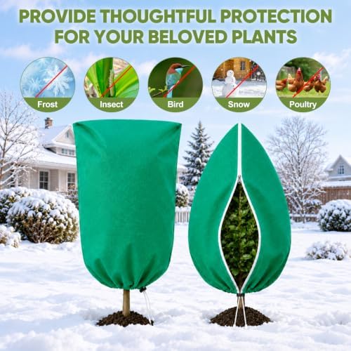 NONMON 4 Packs Plant Covers Freeze Protection 47.7" X 72"