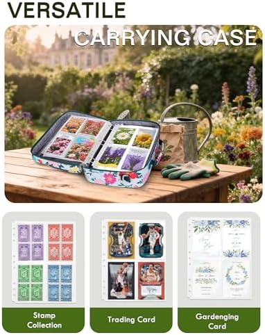 Seed Storage Organizer Binder with 20 Reusable Seed Envelopes