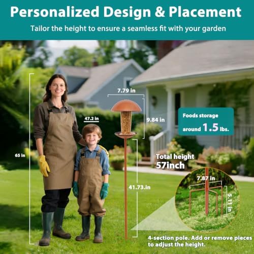 Goodeco Metal Pole Stand Bird Feeder - 1.5lb Capacity