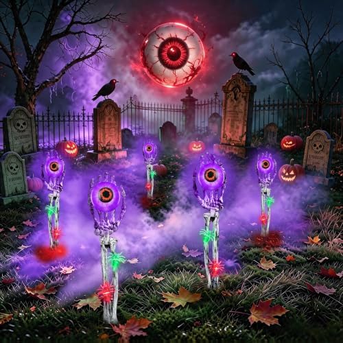Halloween Skeleton Hands Decorations, 2 Pack Halloween Decorations Outdoor