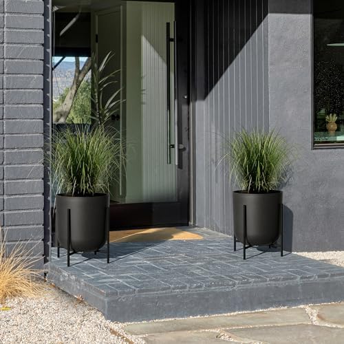 Veradek Mason Series Raised Lima Planter - Round Planter with Stand