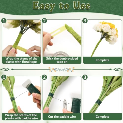 Green Floral Tape and Wire Kit for Bouquets Professional Florist Supplies