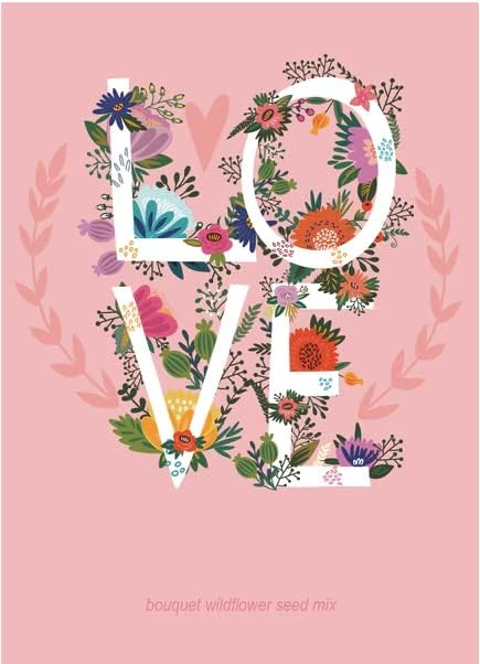Love Bouquet Wildflower Packets, 25 Packets for Planting - Garden Seeds to Grow Live Plants - A Beautiful Valentines