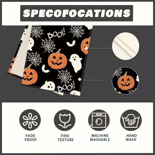 XCHI Halloween Ghost Pumpkin Table Runner for Table Decoration 13x108 Inch