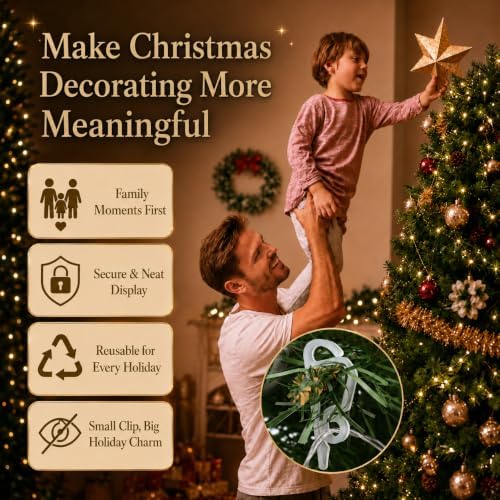 Geegoods Christmas Light Clip,240 Pcs Plastic Outdoor Weatherproof