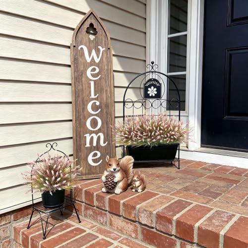 Ammyoo Fake Fall Plants Artificial Monkey Grass for Outdoors Garden Decor