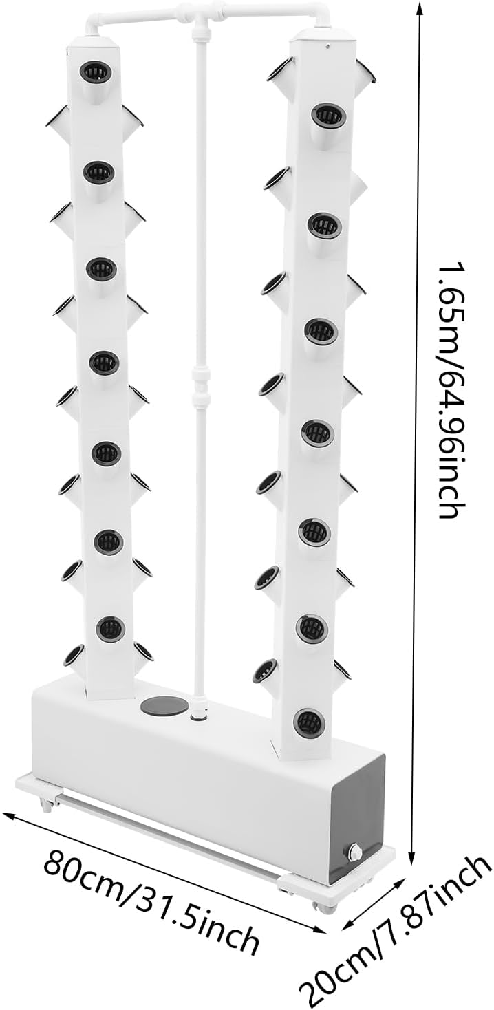 Vertical Hydroponics Growing System Kit, Indoor Growing System Planter Vertical Germination Kit Large Planting Baskets