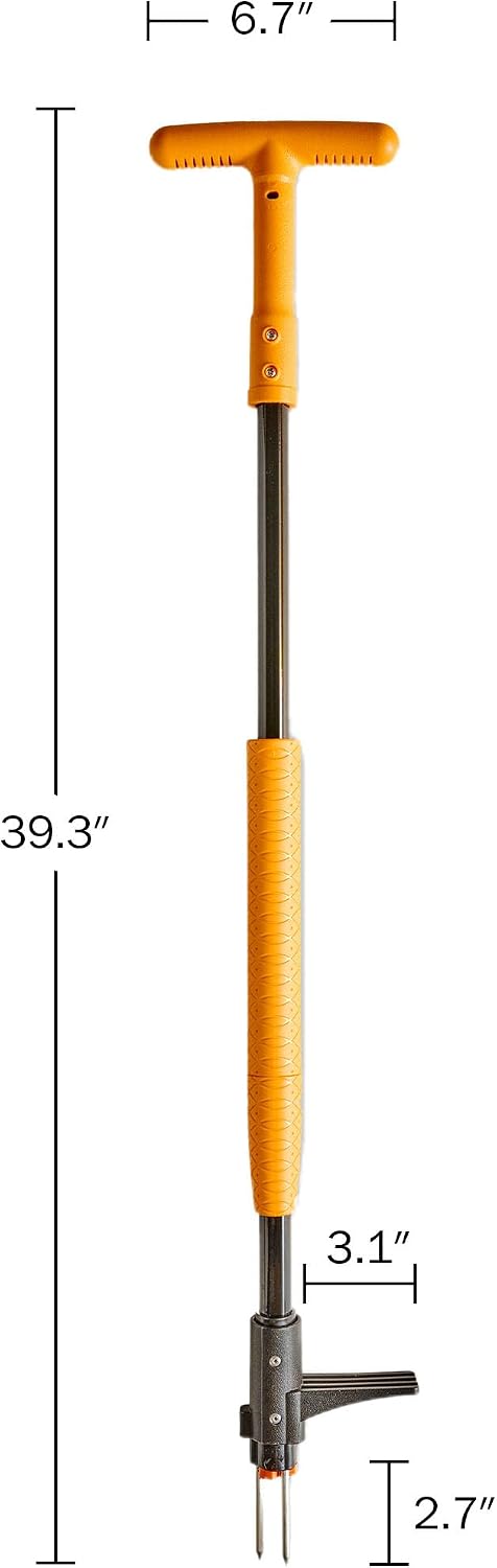 Stand Up Weed Puller Tool with Long Handle - 39” Ergonomic Weeder Puller - Heavy Duty Weed Remover for Weeding Without