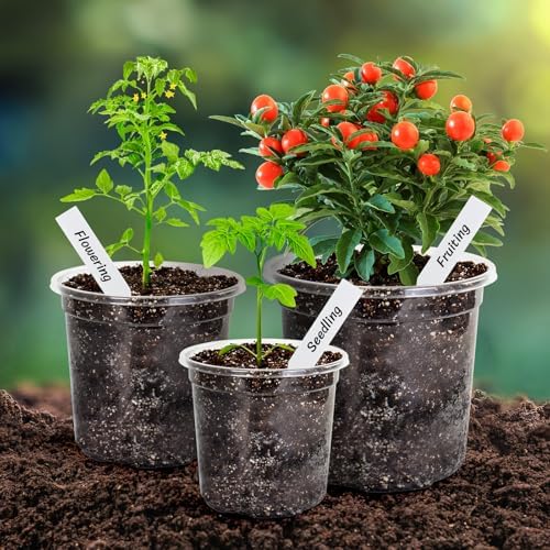 Bonviee Clear Nursery Pots with Drainage Holes, 4/5/7 Inch, 30-Pack
