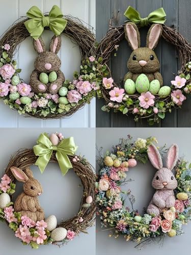 YYCRAFT 2 Pcs Wooden Grapevine Wreath (12")