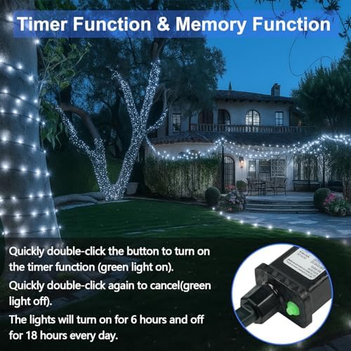 300 LED String Lights, 99FT Extra-Long Christmas Lights Outdoor Indoor