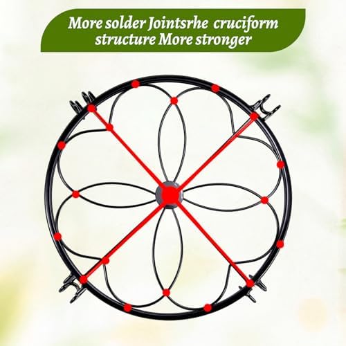 1/2/4 Pack 9/10/12 Inch Heavy Duty Iron Plant Stands - Rustproof Metal Flower Pot Holder for Indoor Outdoor Use, Round Wrought Iron Planter Stand for Corner Gardening, Patio, Balcony Decor- Black (9IN1PCS)