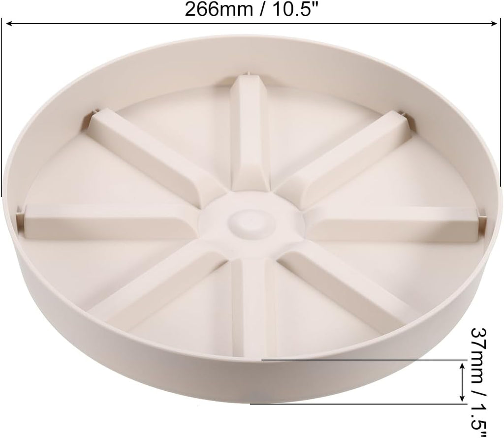 PATIKIL Plant Pot Saucers 10.5 Inch, 3 Pack Plastic Round Plant Pot Thicker Flower Drip Tray for Indoor Outdoor, White
