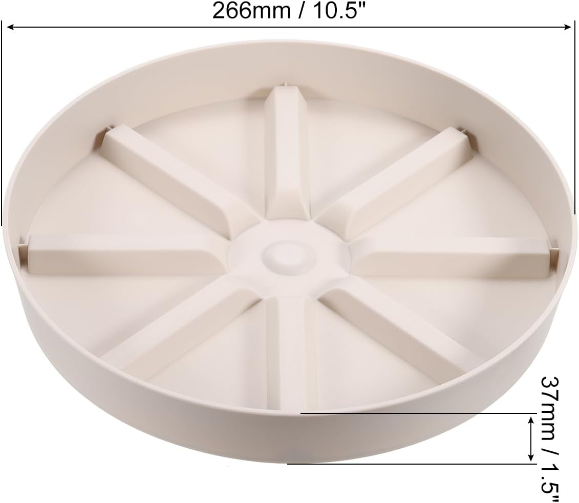 PATIKIL Plant Pot Saucers 10.5 Inch, 3 Pack Plastic Round Plant Pot Thicker Flower Drip Tray for Indoor Outdoor, White
