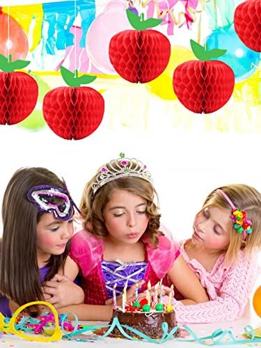 10 Packs Honeycomb Tissue Paper Apple Kalolary Back to School Hanging Apple