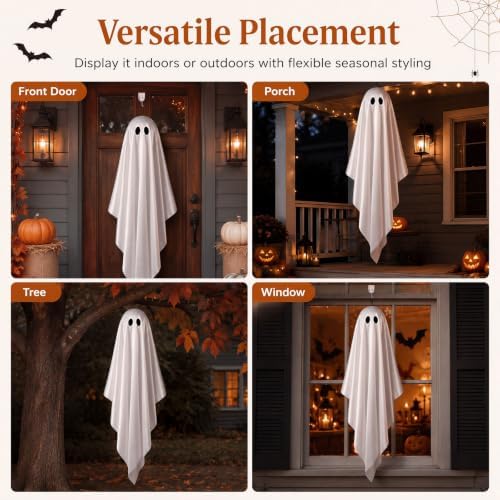 59 Inch Large Halloween Hanging Ghost Halloween Ghost Outdoor Decorations