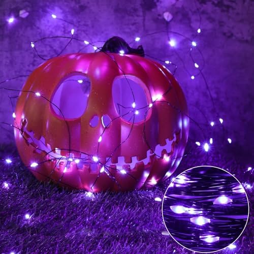 Joomer Purple Halloween Solar String Lights - 2 Pack Total 80FT 240LED