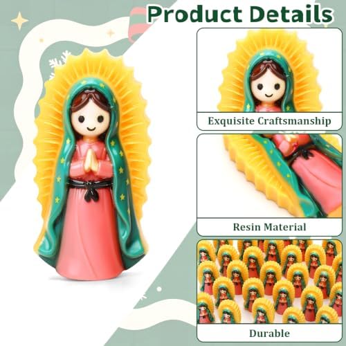 60 Pcs Mini Resin Virgin Mary Figurines Little Easter Jesus Figures
