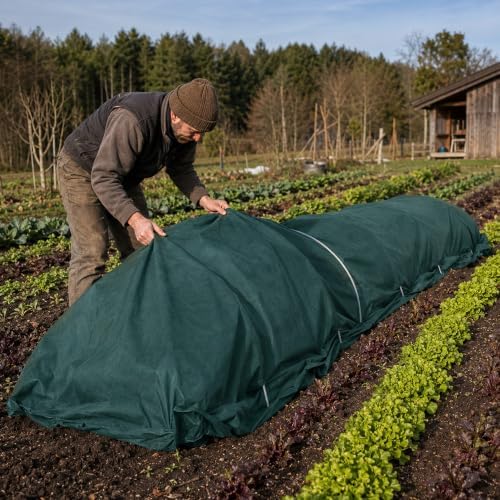 12.4x9.8 Ft Plant Covers Freeze Protection, Warm Winter Frost Cloth Blanket