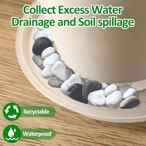 Augshy 18Pcs Plant Saucer, Transparent Drip Tray for Potted Plants, 2 Sizes
