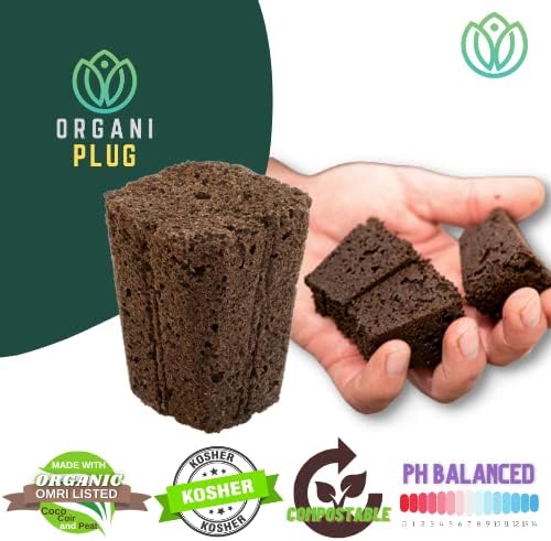 VPS OrganiPlug Hydroponic Seed Starter Plugs, 2000 Pack, Rapid Root Planting Pods for Seedling, Clone, Cutting