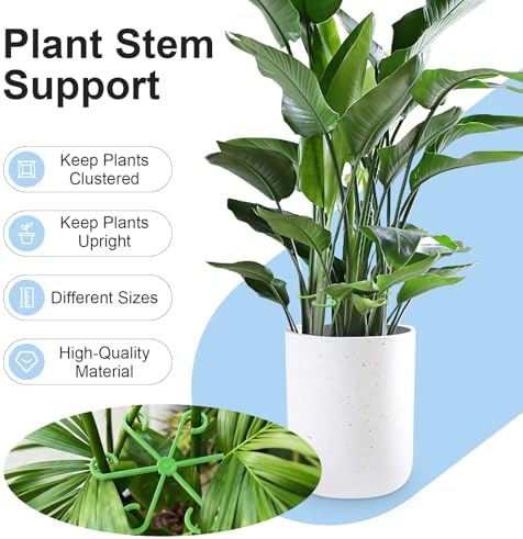 32pcs Plant Support for Indoor Plants,Plant Stem Support, Plastic Reusable Plant Support Clips Indoor Plants Accessories