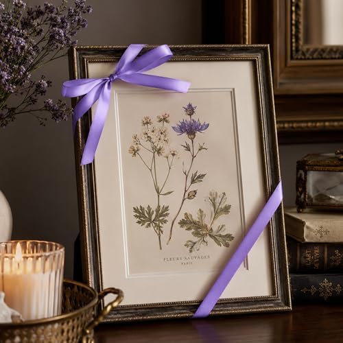 3/8In 30Yards Thin Violet Ribbon for Gift Wrapping Birthday Graduate