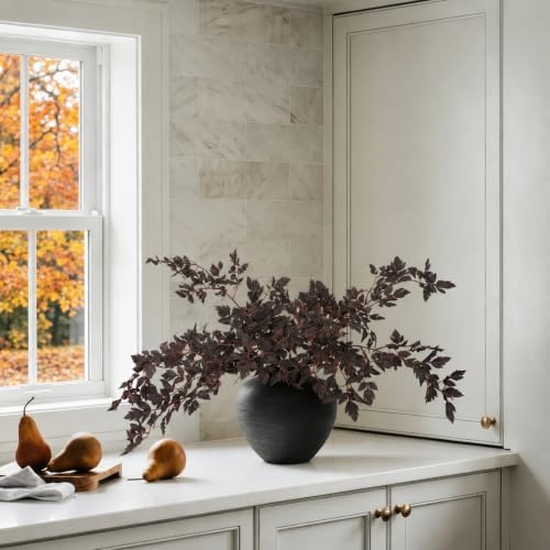31" Faux Fall Foliage Stems for Vase Artificial Cimicifuga Stems 5Pcs