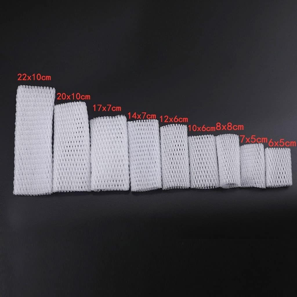 50pcs Foam Net Sleeve Pocket, for Shockproof Protection Transport Packing Wine Glass Bottle Fragile Items Vegetable
