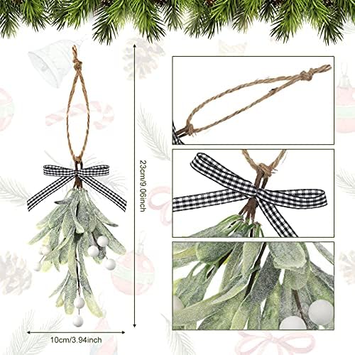 Dilunave 2 Pieces 2 Pcs Christmas Mistletoe Decoration, White