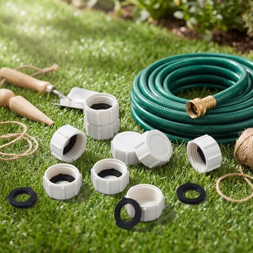 Mudder 16 Pcs Garden Hose Caps, 3/4 Inch GHT Sprinkler Cap,White