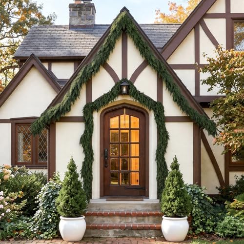 6PCS 9FT Christmas Cedar Garland Realistic Thick Soft Christmas Decorations