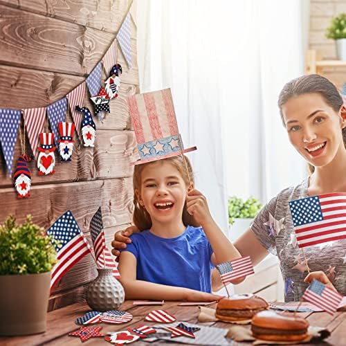 Qunclay 24 Pcs Wood Hanging Ornaments for Tree Decorations
