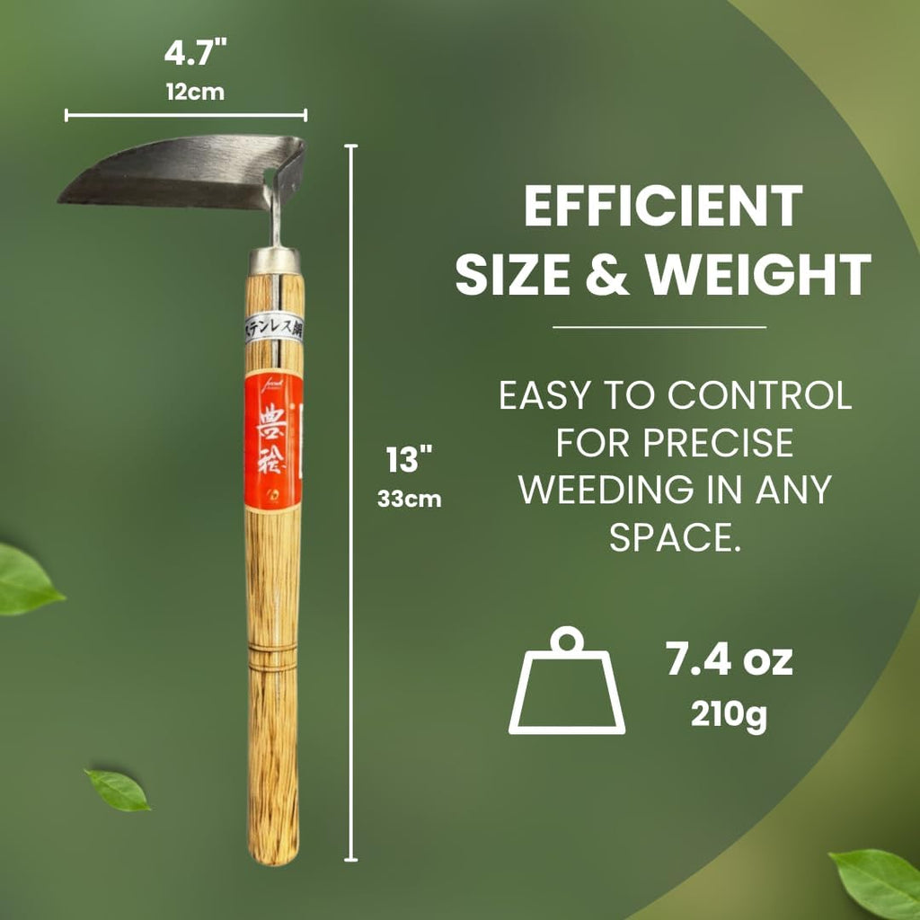 forest Originals Hounen Miyawaki Nejiri Kama Weeder – Japanese Weeding Sickle, Twisted Stainless Steel, 4.7 in (12 cm)