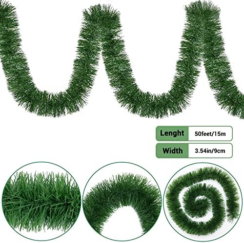 50Ft Christmas Garland for Decoration Artificial Wine Greenery Pine Garland