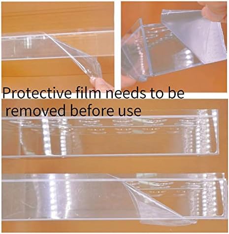 Lalago Acrylic Flower Vase Rectangular,Clear Acrylic Flower Box for Dining Table Centerpiece Decor,24in Long Rectangular Vase Floral Centerpiece (24in/2 * 12holes)
