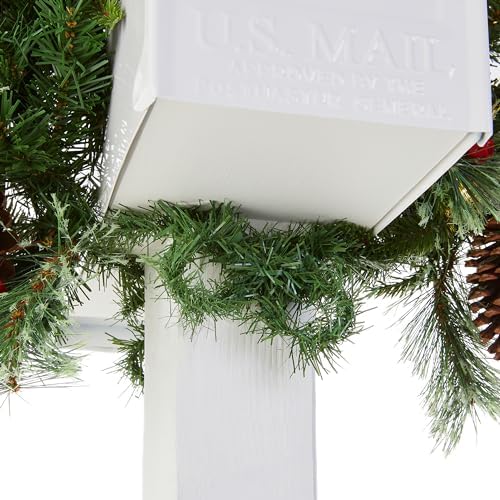 National Tree Company 36in Pre-Lit Colonial Fir Christmas Mailbox Swag