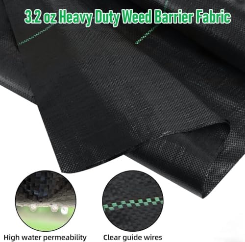 LAVEVE Heavy Duty Weed Barrier Landscape Fabric 4FT x 50FT