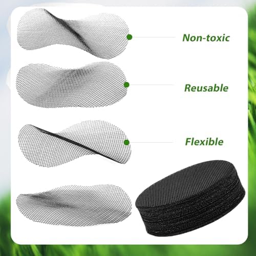 50pcs Flower Pot Hole Mesh Pads, 2/4 inch Round Mesh Pads for Plant Pots Polyethylene Bonsai Mesh Drainage Screens Garden Drainage Mesh Plant Pot Bottom Mesh