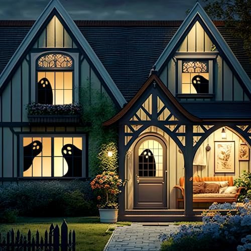 Mindsoft 3 Pcs Halloween Boo Silhouette Window Decor