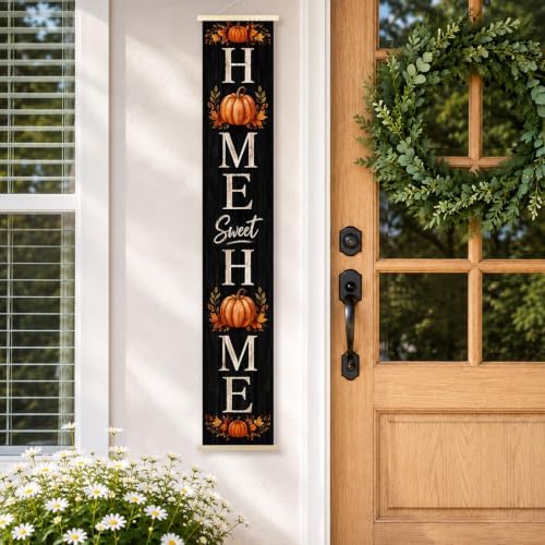 Home Sweet Home Fall Porch Door Banner Wall Decorations 8x47