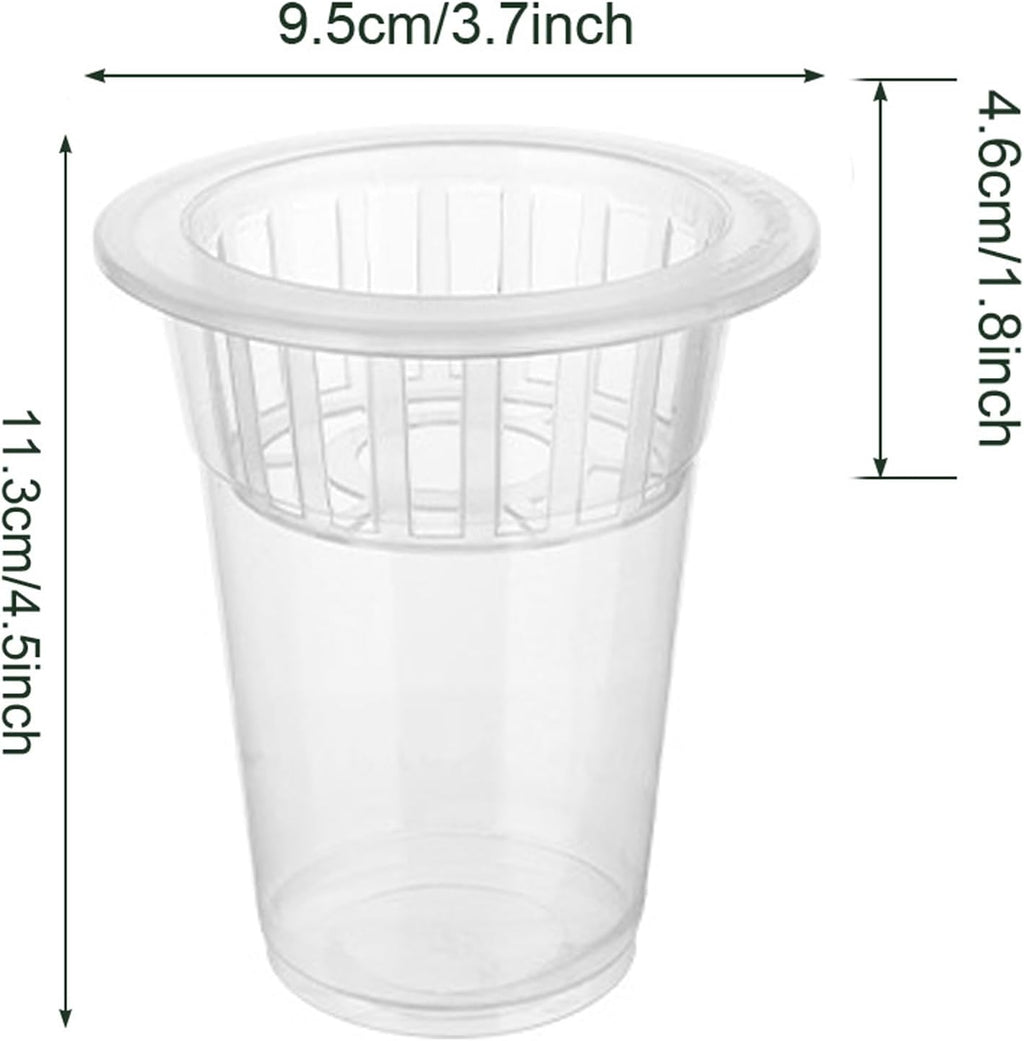 50 Pack Plastic Nursery Pots for Plants Terrarium Plant Propagation Station Tabletop Planting Vase with Hydroponic
