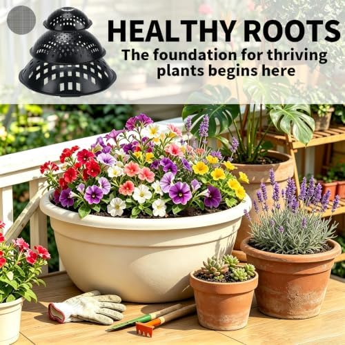 Large Repotting Plant Pot Drainage Inserts Mats Pads Planter Mesh Screens