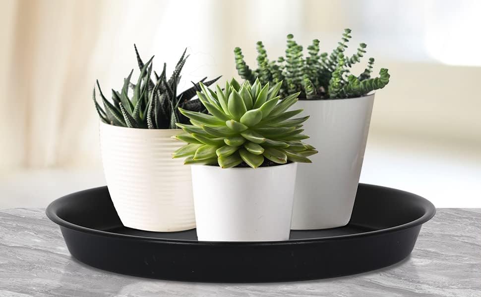8 Pack 10Inch 12Inch 14Inch 15 Inch Plant Saucer Plastic Plant Saucer Drip Trays Plant Saucers for Indoors Outdoor